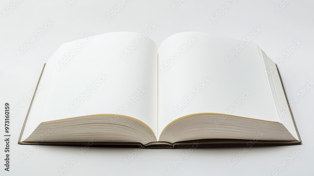 Open book, blank white pages, Open book, blank white pages,