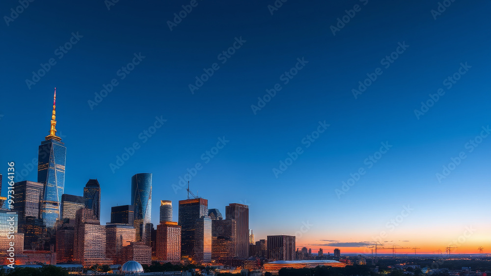 Abenddämmerung über der Skyline

