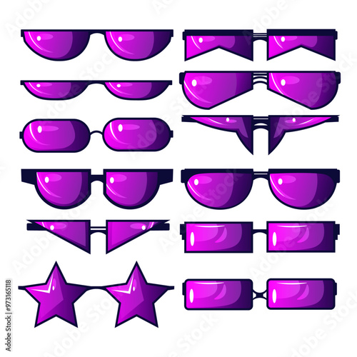 A set of silhouette glasses purple color