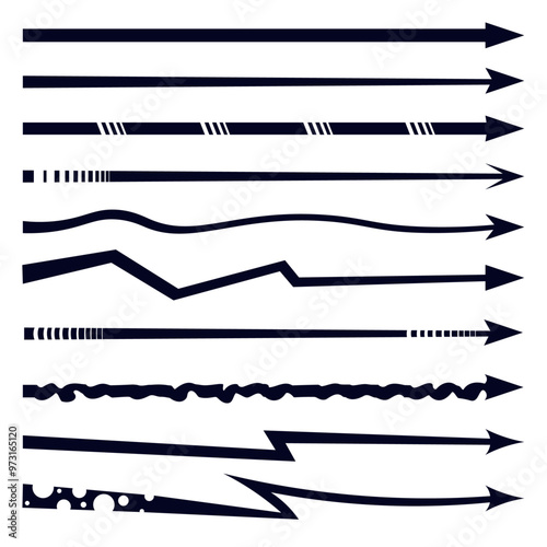 a set of contour pointer arrows