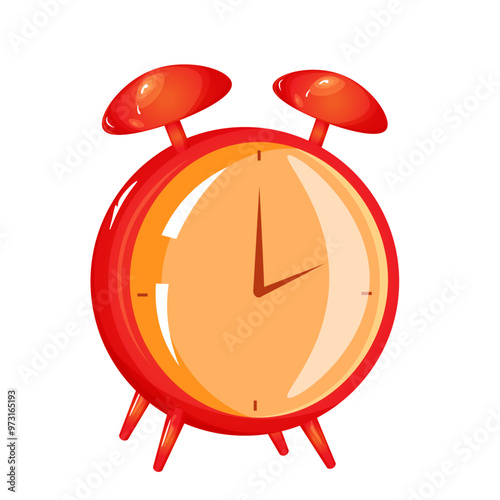 clock alarm clock in the old hand-drawn style