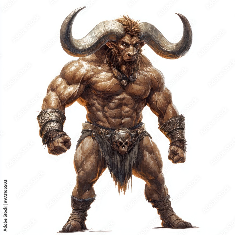 minotaur clip art isolated on white background minotaur clip art isolated on white background