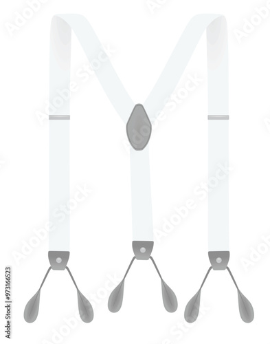 Bild auf Leinwand White  suspenders on white background. vector illustration