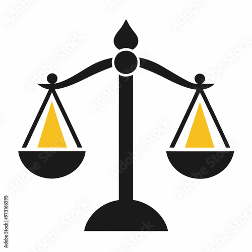 Justice law on white background