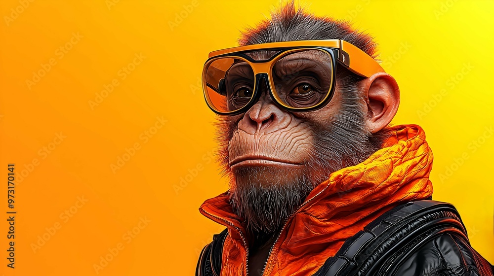 Cool Monkey Wearing Sunglasses and Jacket Cool Monkey Wearing Sunglasses and Jacket