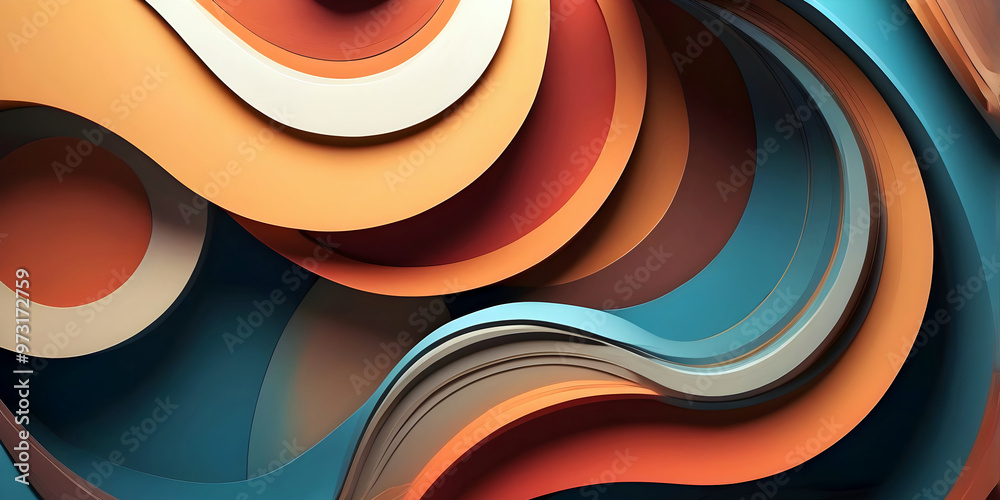 Modern abstract aesthetic background design, autumn colours, art wallpaper, template