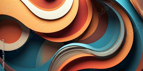 Modern abstract aesthetic background design, autumn colours, art wallpaper, template	