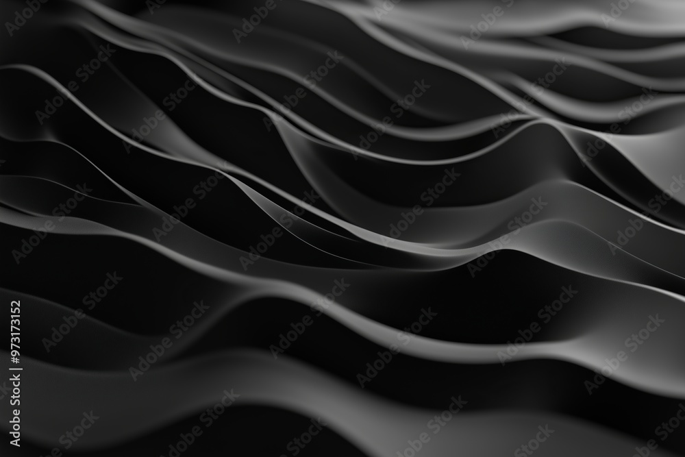 Obraz premium Monochromatic black abstract background with various textures, creating a visually engaging and dynamic composition. Simplicity and minimalism through tonal variation and texture.