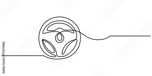 Continuous one line drawing cinema film strip. Vintage cinema element isolated on a white background. Vector illustration, One continuous line drawing of film reel with long tape. Retro old movie