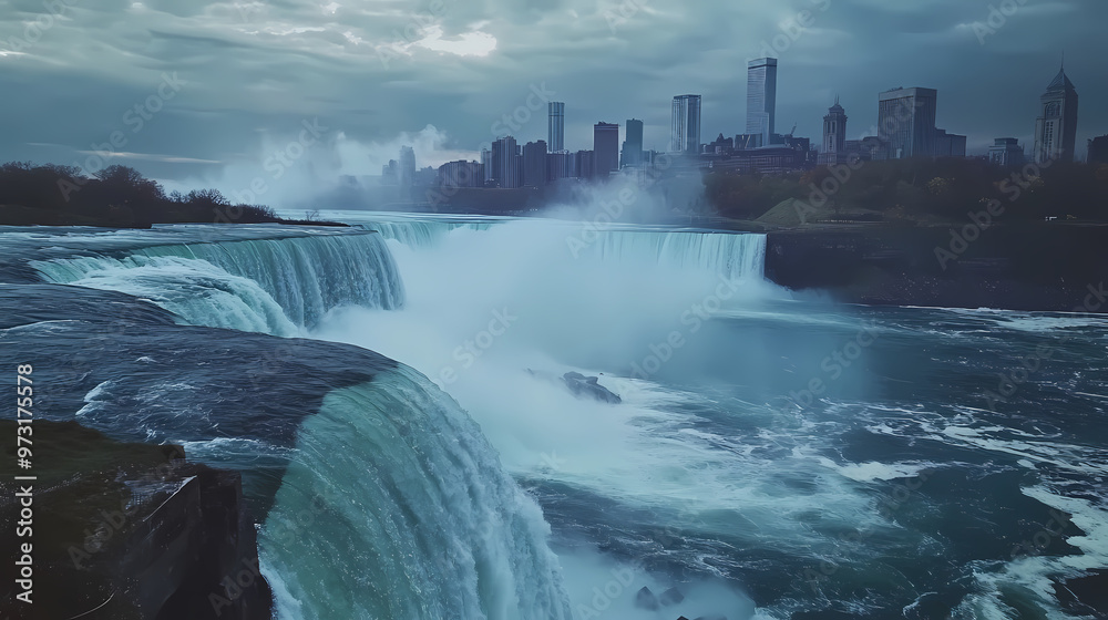 Niagara falls view. Niagara Falls. Illustration Niagara falls view. Niagara Falls. Illustration
