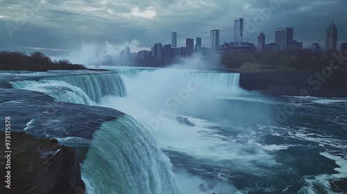 Niagara falls view. Niagara Falls. Illustration