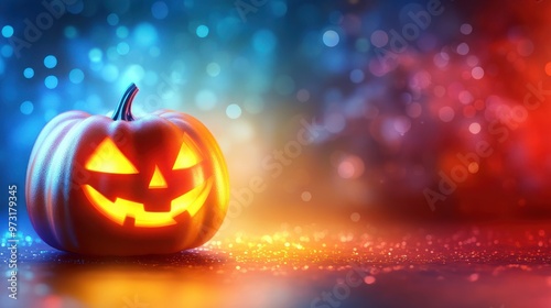 Wallpaper Mural Happy halloween with pumpkin on bokeh background with copy space Torontodigital.ca