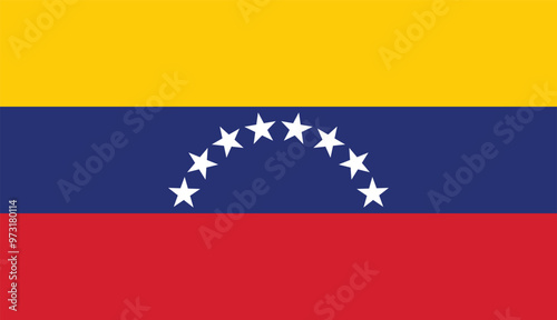   Flag of venezuela , Venezuelan Flag , flat vector photo