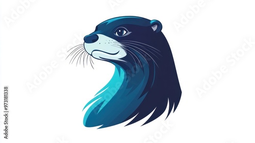 otter logo vector icons