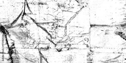 White abstract vector grunge surface splatter splashes wall cracks and scratches. Grunge black and white crack wall texture.  abstract vintage of old surface texture background.