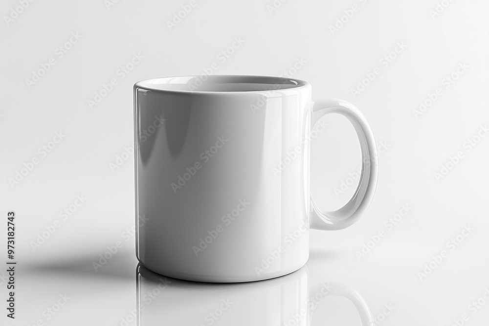 Fototapeta premium Coffee Mug Mockup on Isolated Background created with Generative AI