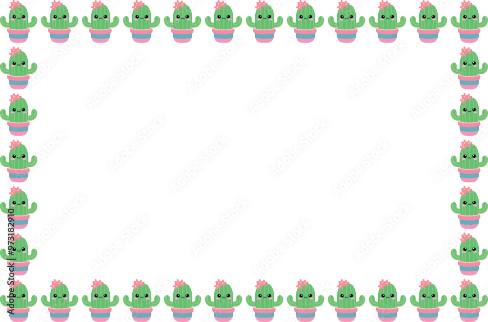 cute cactus illustration, pattern with pink tones cute cactus illustration, pattern with pink tones