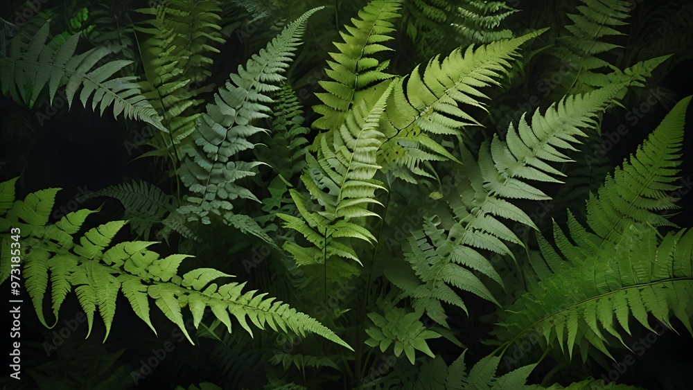 fern leaf in the forest background 