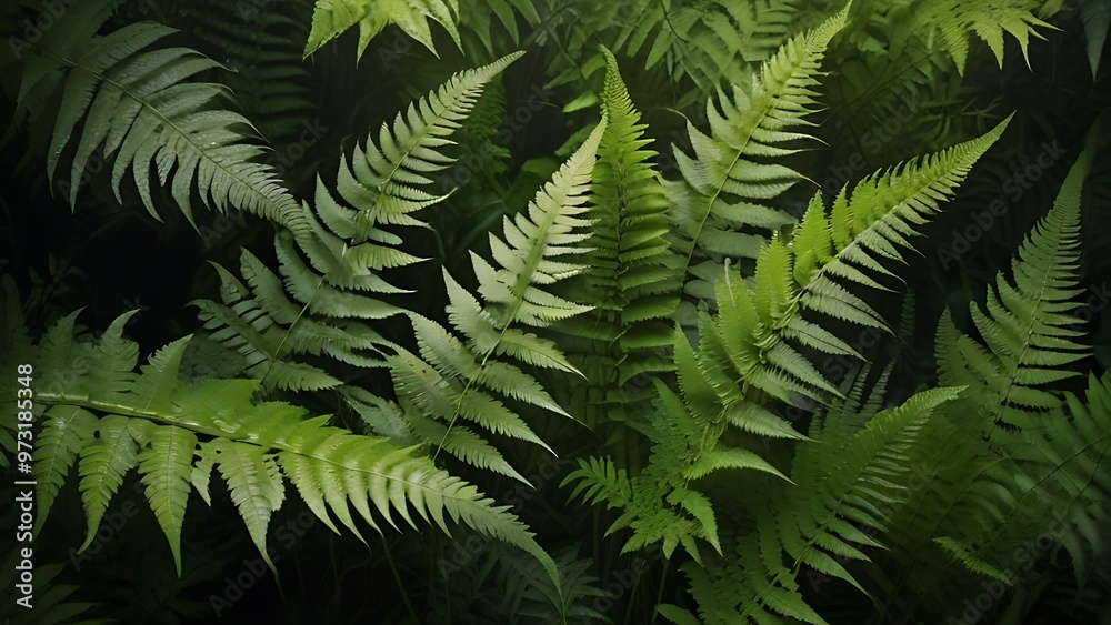 fern leaf in the forest background fern leaf in the forest background