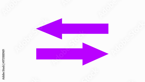 Left and right arrow pointer icon sign symbol in trendy flat style.