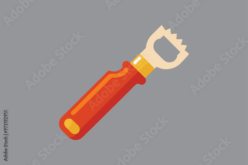 Bottle opener vector art illustration 