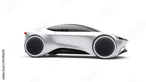 Futuristic Sports Car Design Concept   Silver Coupe
