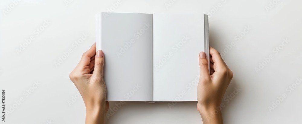The Hands Holding Blank Book The Hands Holding Blank Book