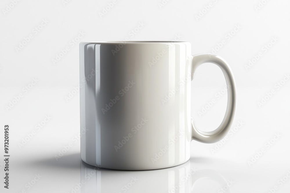 Fototapeta premium Coffee Mug Mockup on Isolated Background created with Generative AI