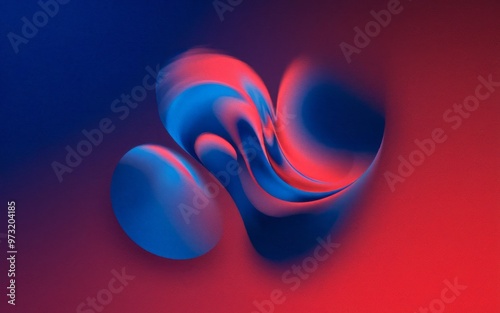 Blue red swirls. Abstract design with blue and red swirls. The abstract shapes convey motion and energy. photo