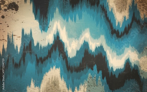Abstract blue pattern. Abstract background with blue, white, and black wavy patterns. Perfect for modern designs. photo