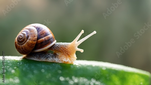 snail on a leaf