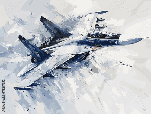 Fighter jet fighter jet aircraft illustration painting background. Military jet fighter jet in flight.