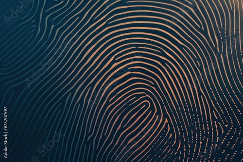 Fingerprint scanning. Concept of security, digital password and biometric authorization with finger-print. Vector illustration.. Beautiful simple AI generated image