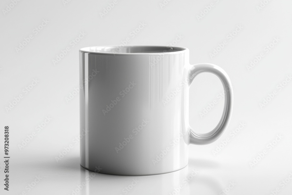 Fototapeta premium Coffee Mug Mockup on Isolated Background created with Generative AI