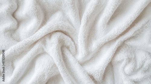 White Towel Texture for Backgrounds. AI generated illustration