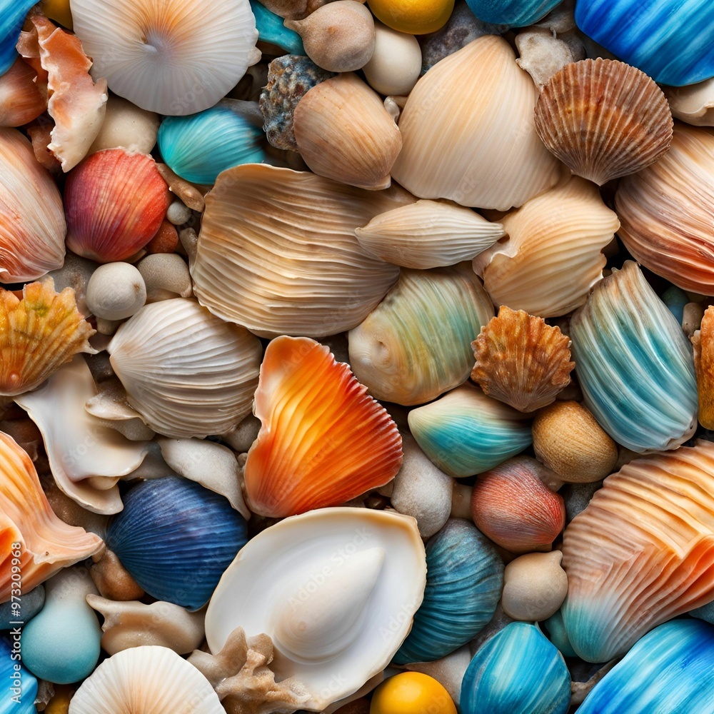 Shells beach life soft calming colors