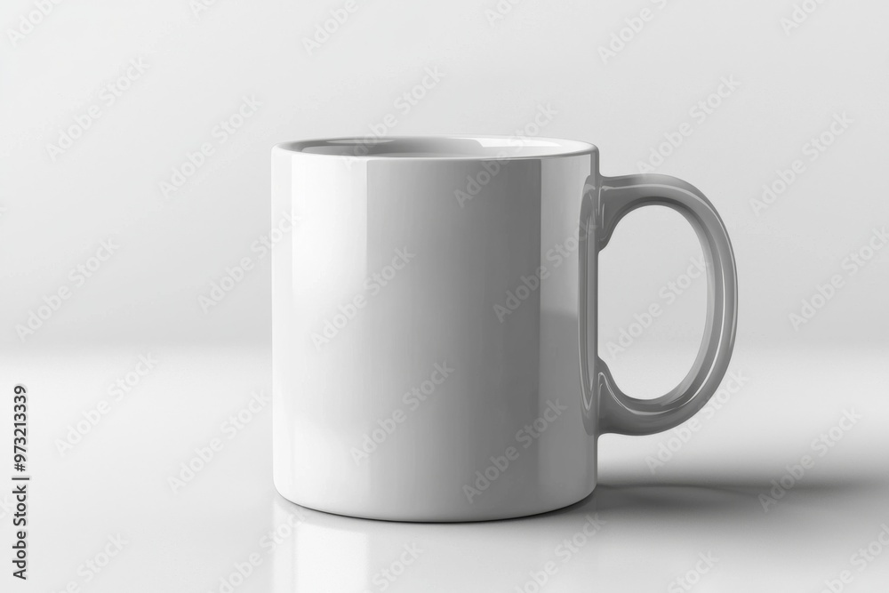 Fototapeta premium Coffee Mug Mockup on Isolated Background created with Generative AI