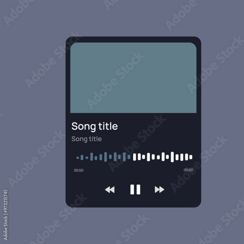 Music player ui ux design for smartphone