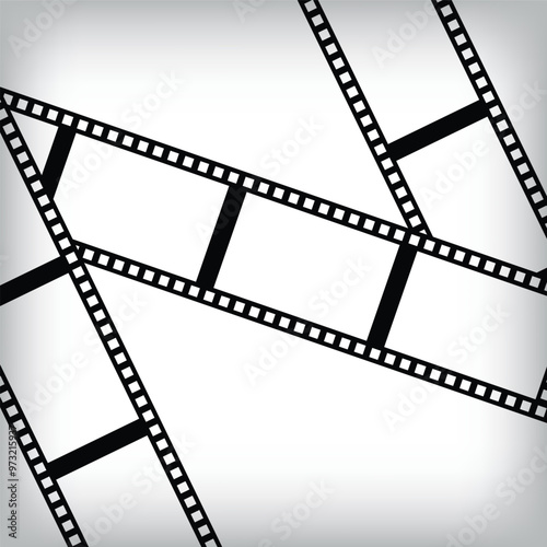 Cross filmstrip template composition collage template for square photos. Vector design and grid for photos. Simple trendy geometric design on white background
