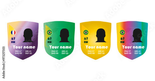 Soccer Card Design with Customizable Stats