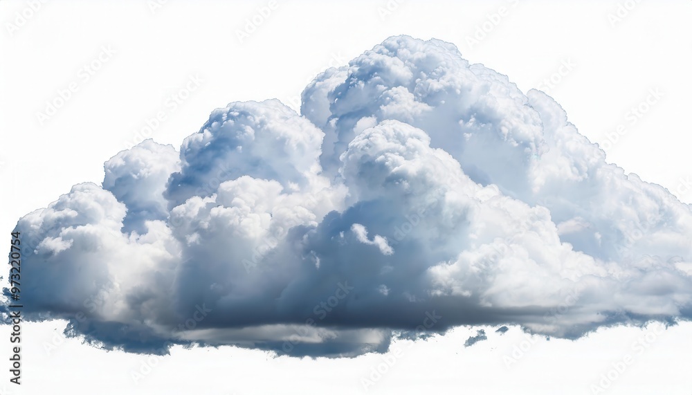 Majestic Cumulus Cloud Formation. Close-Up of Puffy, Voluminous White Clouds Against a Clear Blue Sky, Evoking Tranquility and Grandeur of Nature's Aerial Landscape. Clear White Background Majestic Cumulus Cloud Formation. Close-Up of Puffy, Voluminous White Clouds Against a Clear Blue Sky, Evoking Tranquility and Grandeur of Nature's Aerial Landscape. Clear White Background