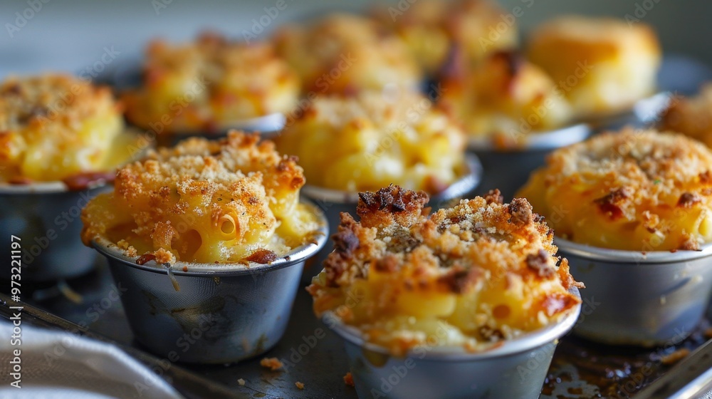 Golden Baked Macaroni and Cheese Cups Perfect for Snacking Golden Baked Macaroni and Cheese Cups Perfect for Snacking