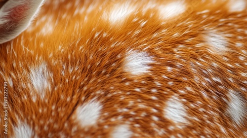 Spotted Deer Fur Close-Up - Exotic Animal Texture Macro