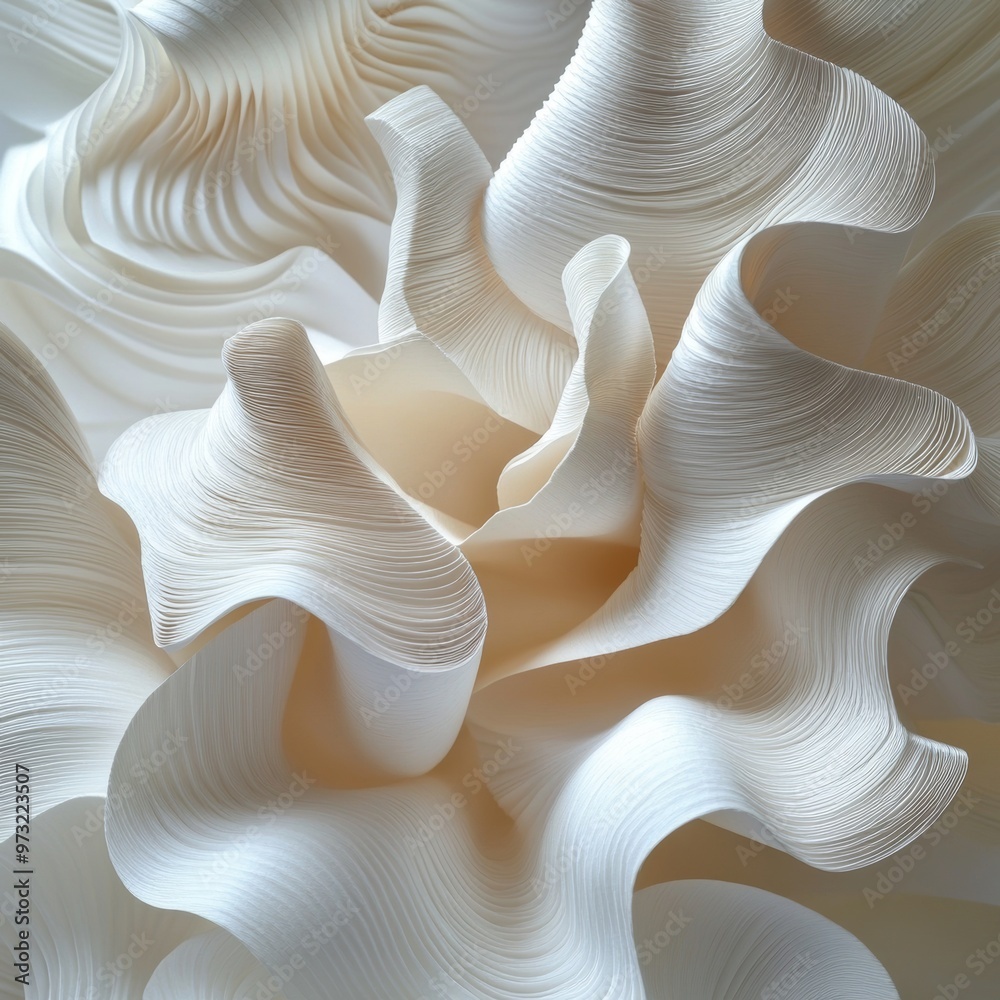 Abstract White Paper Sculpture Texture