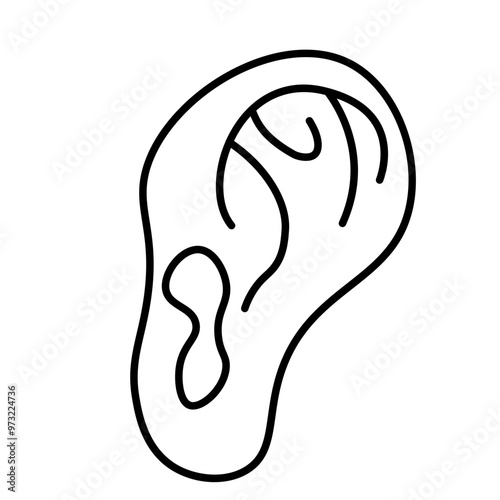 Ears Vector Line Icon Design