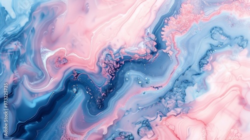 Abstract Pink and Blue Marble Texture Background