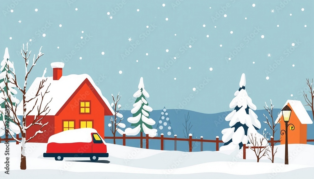 illustration vector hand drawn 3d winter art illustration vector hand drawn 3d winter art