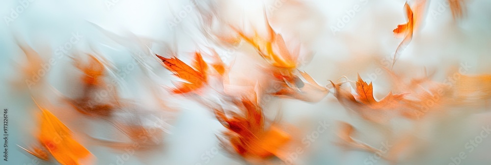 A blurred photograph of autumn leaves in motion, A blurred photograph of autumn leaves in motion,