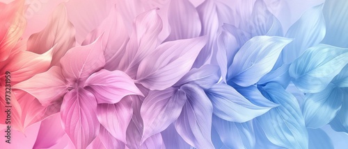 Pastel Colored Flowers Background in Pink, Purple and Blue Hues