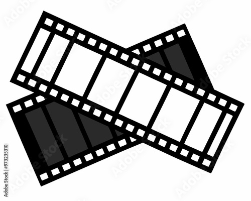 Movie Film Strip black silhouette vector,Film Strip  silhouette